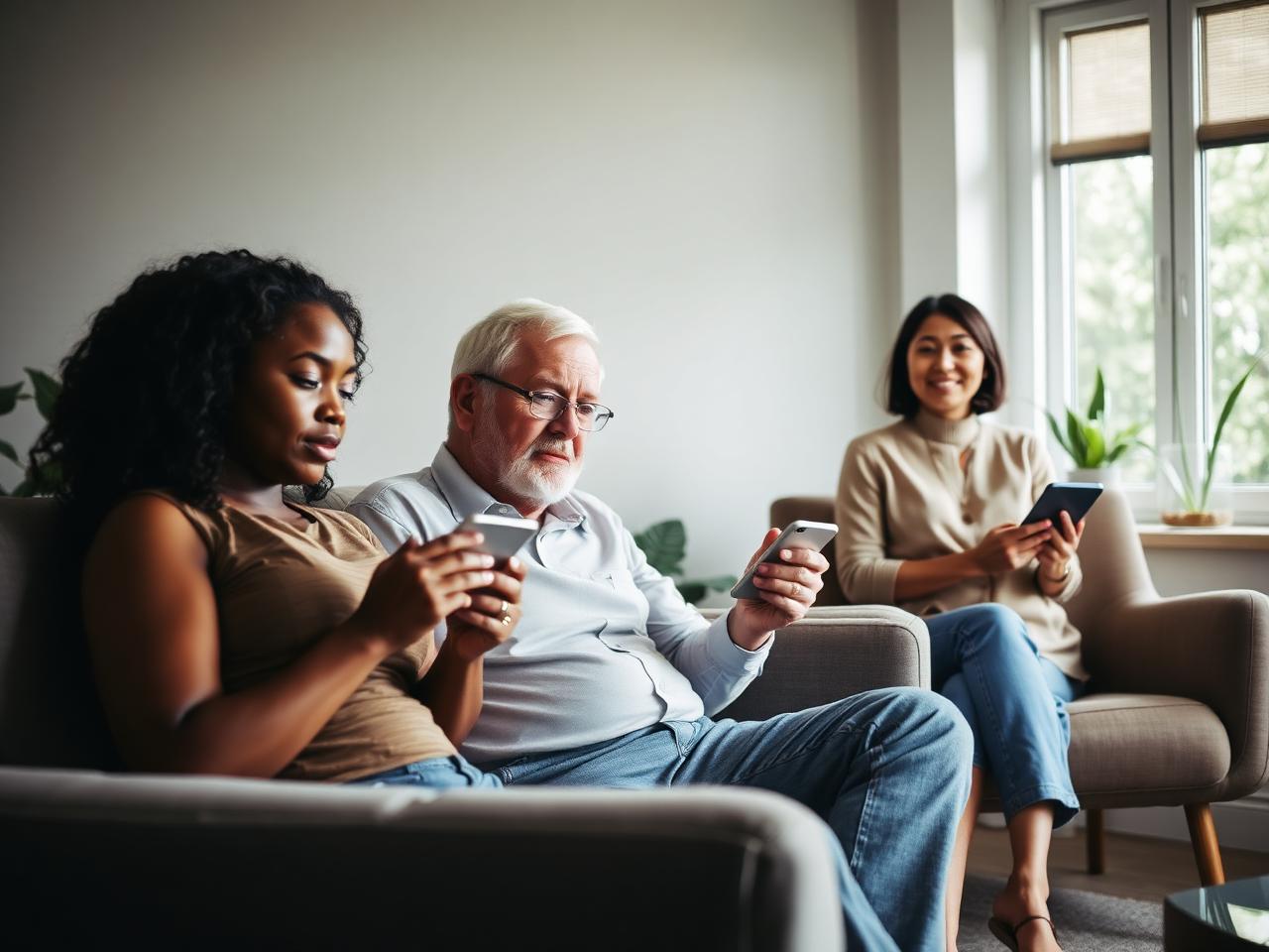 People privately taking wellbeing screenings at home